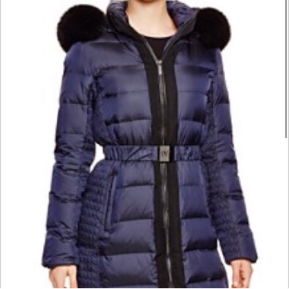 NWT DVF Jackie Iridescent Down Coat with Fox Fur -
100% Bloomingdale's Exclusive - Picture 8 of 12